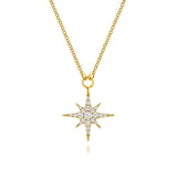Starburst Moissanite Pendant Necklace
