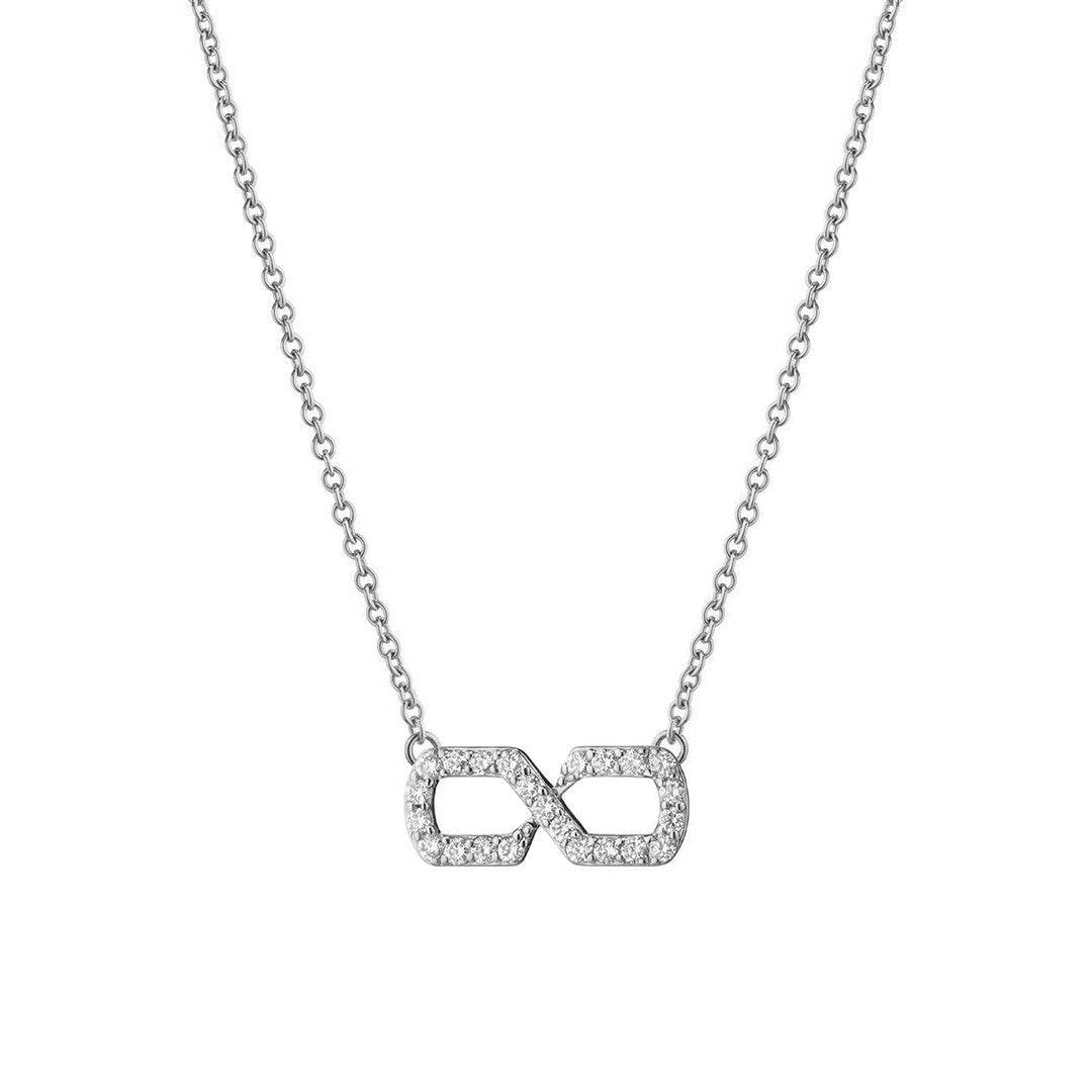 Infinity Pave Moissanite Pendant Necklace