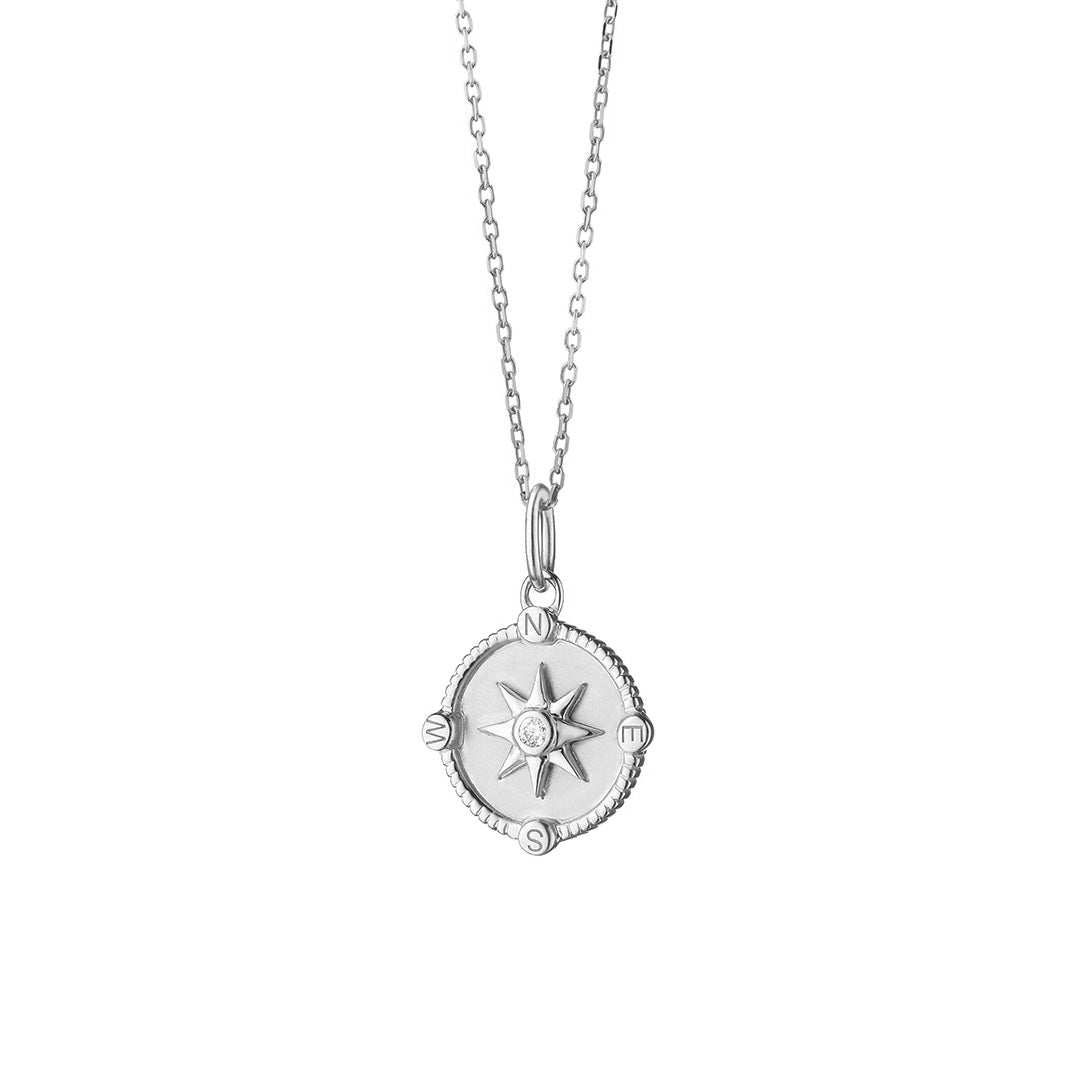 Compass Star Moissanite Pendant Necklace