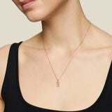 “Blossom Of Hope” Pink Ribbon Breast Cancer Awareness Necklace