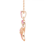 “Blossom Of Hope” Pink Ribbon Breast Cancer Awareness Necklace