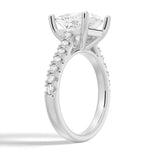 3 CT. Princess Cut Pavé Moissanite Engagement Ring