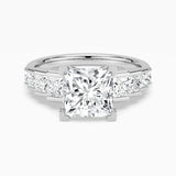 Unique Cinderella Staircase Princess Cut Moissanite Engagement Ring