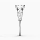 Unique Cinderella Staircase Princess Cut Moissanite Engagement Ring