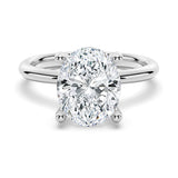 3 CT. Oval Shaped Solitaire Moissanite Engagement Ring