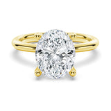 Oval Shaped Solitaire Moissanite Engagement Ring