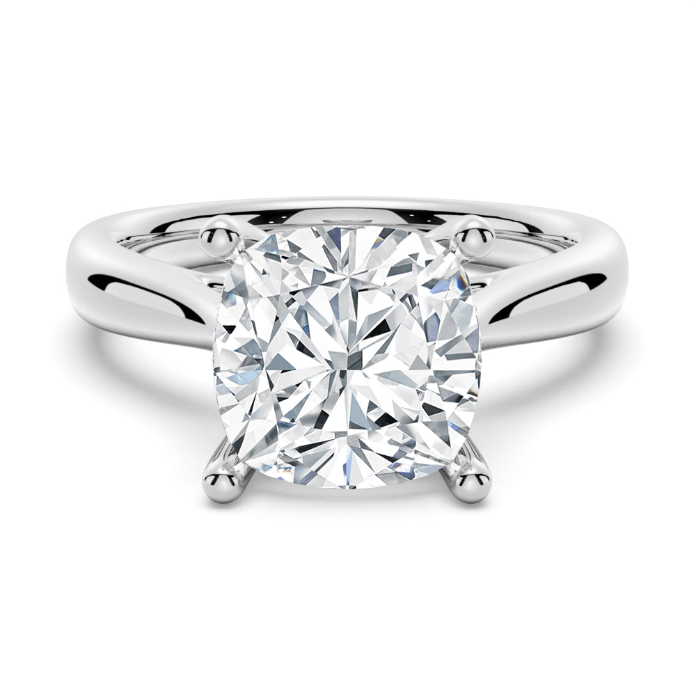 3 CT. Prongs Cathedral Solitaire Engagement Ring
