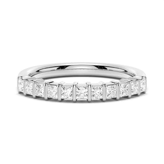 Twist Vine Princess-Cut Moissanite Bridal Set with Men's Wedding Band - MSBLUE Jewelry