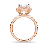 Brilliant Halo Round Moissanite Engagement Ring
