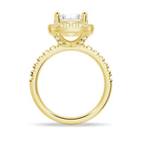 Brilliant Halo Round Moissanite Engagement Ring