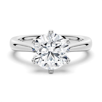 Petite Six-Prong Comfort Fit Moissanite Ring - MSBLUE Jewelry