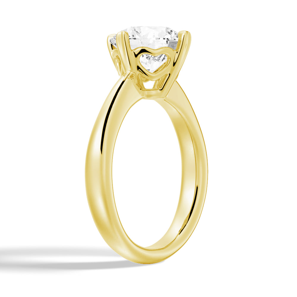 3 CT. Unique Heart Prong Moissanite Engagement Ring