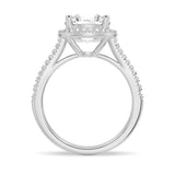 3 CT. Round Halo Moissanite Engagement Ring