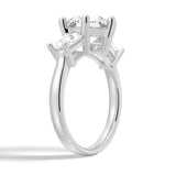 Tapered Baguette Moissanite Three Stone Engagement Ring [Ships within 24 hrs]