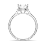 3 CT. Classic Solitaire Round Moissanite Ring With Tapered Band