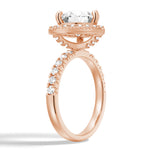 3 CT. Brilliant Heart Moissanite Halo Engagement Ring