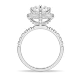 3 CT. Brilliant Heart Moissanite Halo Engagement Ring