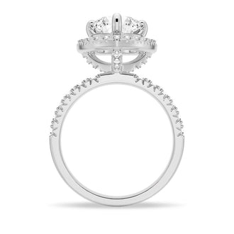 Brilliant Heart Moissanite Halo Engagement Ring - MSBLUE Jewelry