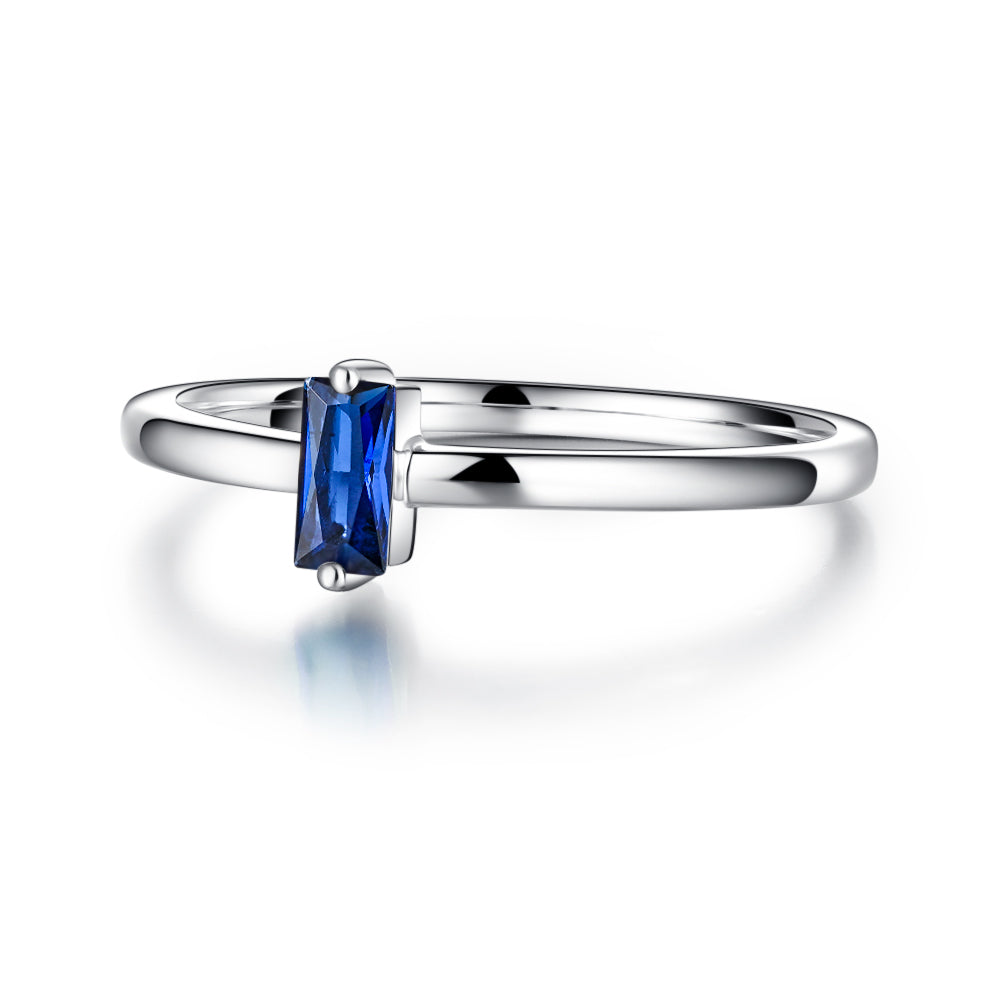 Minimalist Birthstone Lab Grown Sapphire Ring