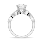 1.5 CT. Twist Vine Princess Cut Moissanite Engagement Ring - MSBLUE Jewelry