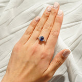 2 CT. Petite Emerald Cut Lab Grown Sapphire Gemstone Ring