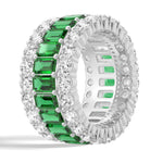 15.4 CT. Baguette Lab Grown Gemstone Eternity Band - MSBLUE Jewelry