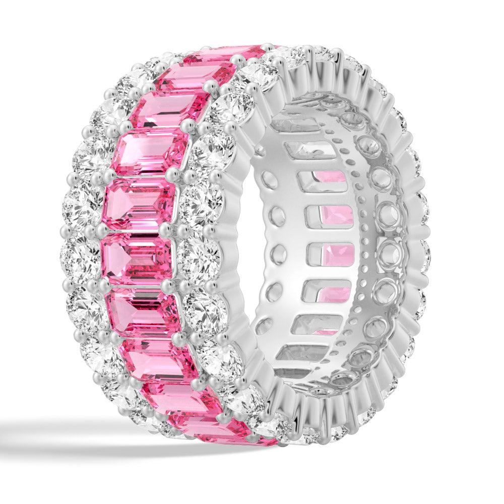 15.4 CT. Baguette Lab Grown Gemstone Eternity Band - MSBLUE Jewelry