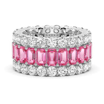 15.4 CT. Baguette Lab Grown Gemstone Eternity Band - MSBLUE Jewelry