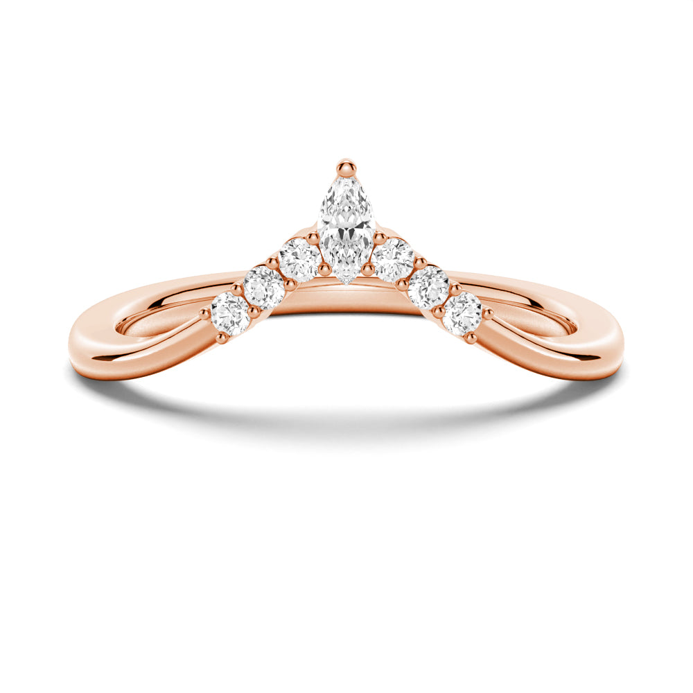 Unique Design Chevon Diamond Wedding Ring
