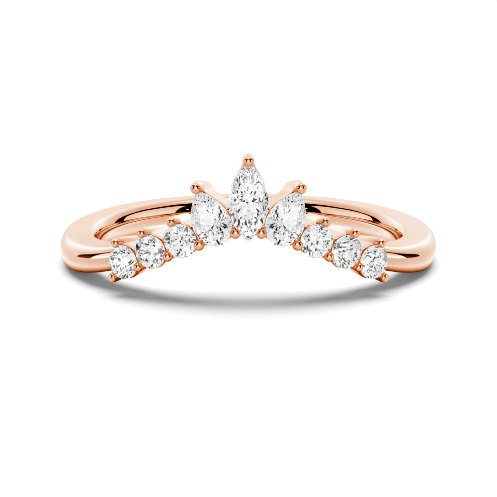 Luxe Contour Wedding Ring, Lunette