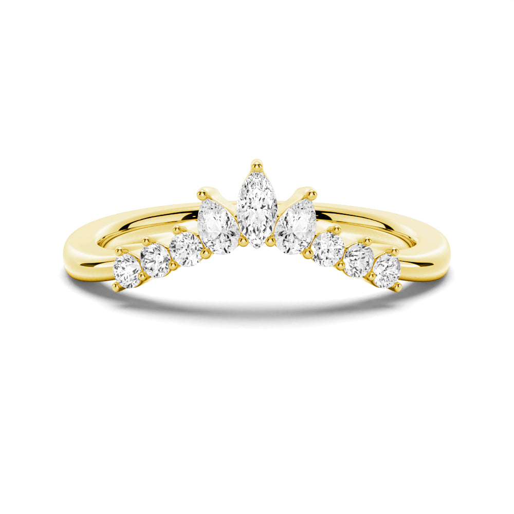 Lunette Nested Diamond Wedding Ring