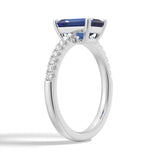 2 CT. Petite Trellis Lab Grown Sapphire Gemstone Ring