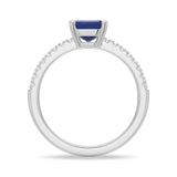 2 CT. Petite Trellis Lab Grown Sapphire Gemstone Ring