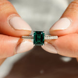 2 CT. Petite Trellis Emerald Gemstone Ring