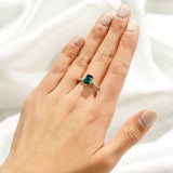 2 CT. Petite Trellis Emerald Gemstone Ring