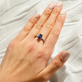 2 CT. Petite Trellis Lab Grown Sapphire Gemstone Ring