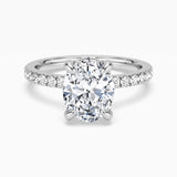 In-Stock Micropavé Oval Engagement Ring