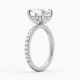 In-Stock Micropavé Oval Engagement Ring