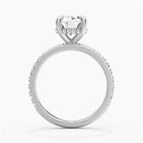 In-Stock Micropavé Oval Engagement Ring