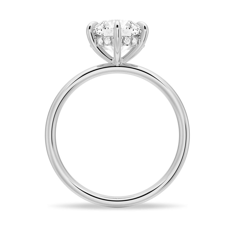 Six-Prong Solitaire Moissanite Bridal Set with Men's Wedding Band - MSBLUE Jewelry