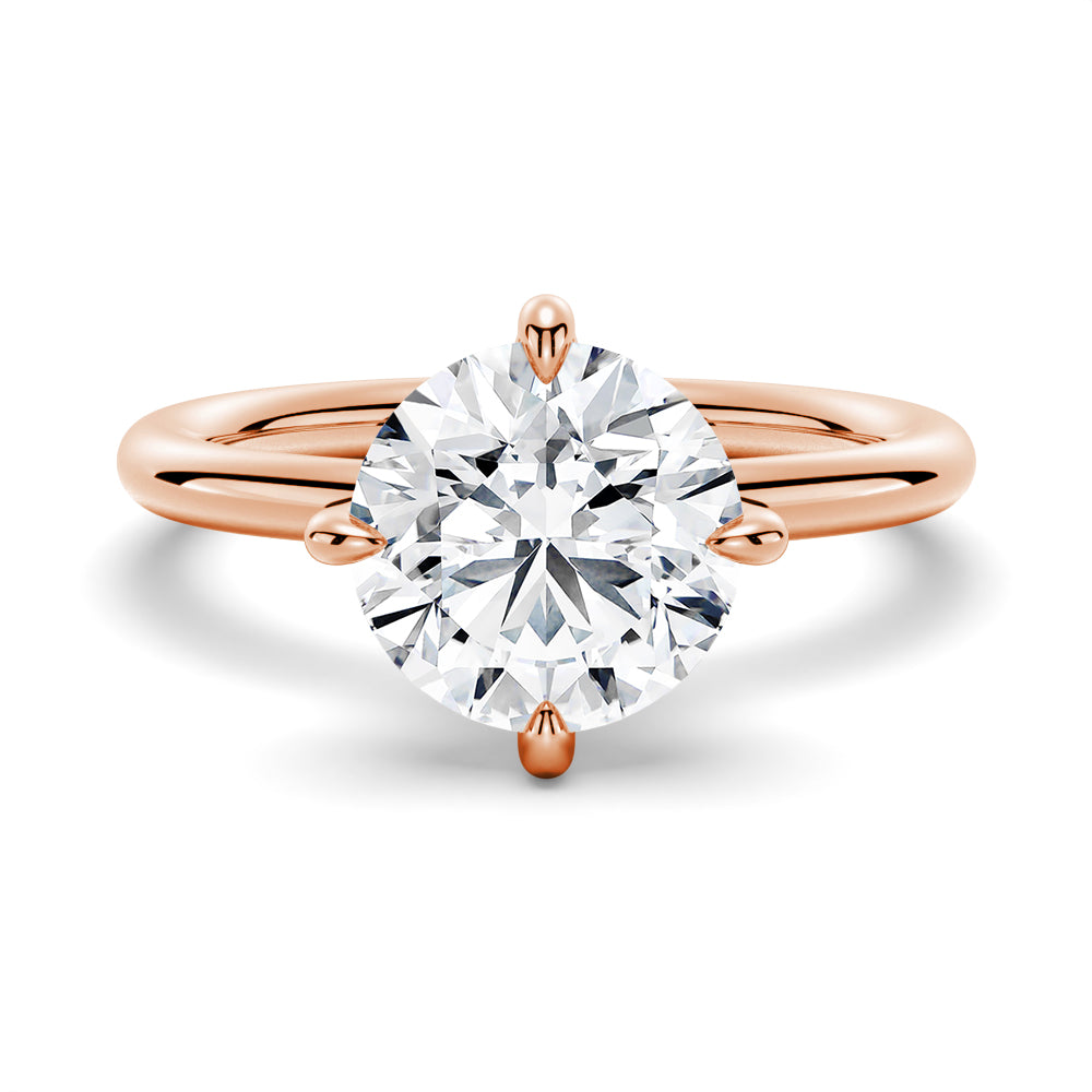 Four-Prong Solitaire Moissanite Engagement Ring