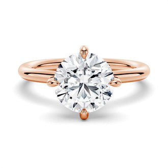 Four-Prong Solitaire Moissanite Engagement Ring - MSBLUE Jewelry