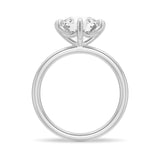 3 CT. Four-Prong Solitaire Moissanite Engagement Ring