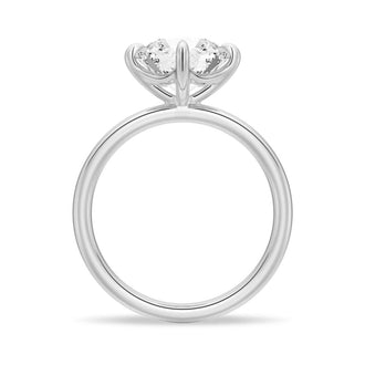 Four-Prong Solitaire Moissanite Engagement Ring - MSBLUE Jewelry