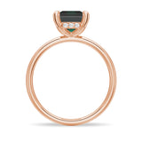 2 CT. Radiant Cut Green Moissanite Engagement Ring With Hidden Halo in Rose Gold