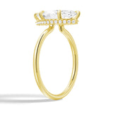 Solitaire Marquise Engagement Ring With Hidden Halo