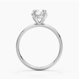 Pear Solitaire 10K Gold Hidden Halo Engagement Ring