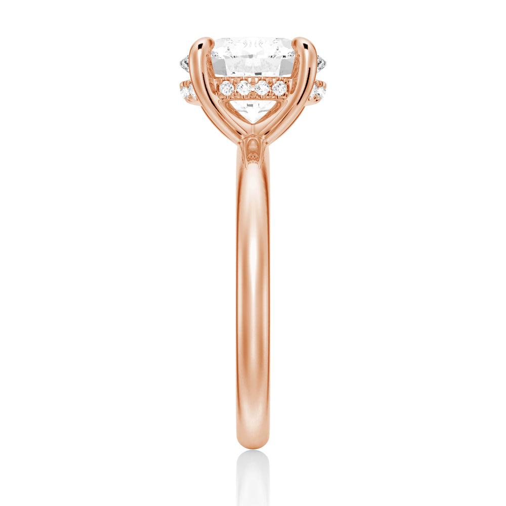 Oval Solitaire Moissanite Bridal Set with Men's Wedding Band - MSBLUE Jewelry