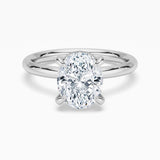 Oval Solitaire Moissanite Engagement Ring