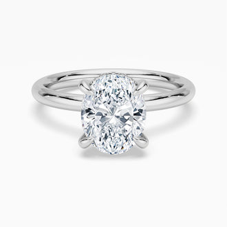 Oval Solitaire Moissanite Engagement Ring